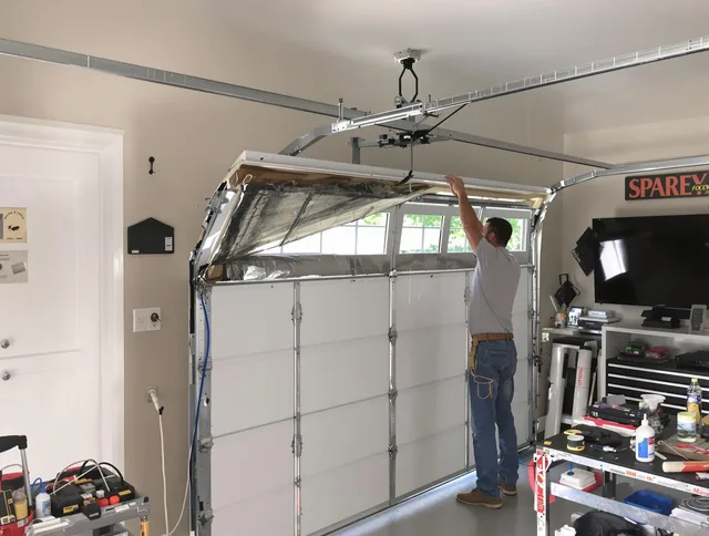 Garage door section replacement by Glocester Garage Door Repair in Glocester